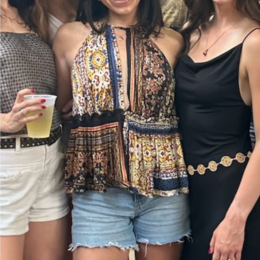 beautiful free people silk top
